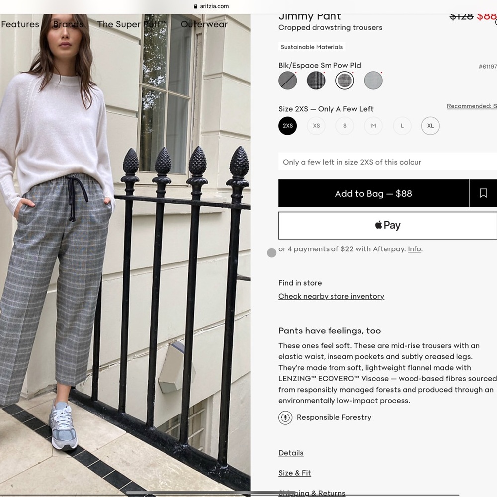 Aritizia jimmy pant